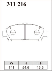 DIXCEL Front Brake Pads - Toyota Caldina (ST215W) / MR2 (SW20)