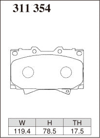 DIXCEL Front Brake Pads - Toyota Land Cruiser 70 / 100 Series (HZJ71, HDJ101, UZJ100)