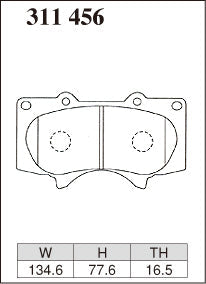 DIXCEL Front Brake Pads - Toyota Hilux / Landcruiser Prado (120/150 Series) / Fortuner / FJ Cruiser / Mitsubishi Pajero (NS/NT/NW/NX)