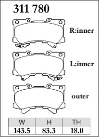 DIXCEL Front Brake Pads - Toyota LandCruiser LC300 (2021+) / Prado 250 (2024+)