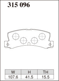DIXCEL Rear Brake Pads - Toyota Corolla (AE82/AE92/AE101/AE111) / Corolla Levin / Sprinter Trueno