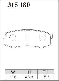 DIXCEL Rear Brake Pads - Toyota Land Cruiser 70 80 / Prado 90 120 150 / Hilux / FJ Cruiser