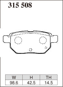 DIXCEL Rear Brake Pads - Toyota Corolla (ZRE212/MZEA17) / Prius (ZVW51/ZVW55) / Yaris (NCP131) / Auris (ZRE152H)