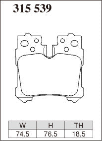 DIXCEL Rear Brake Pads - Lexus LS460 (USF40/USF41) / LS500 (VXFA50) / LS600h (UVF45)