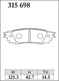 DIXCEL Rear Brake Pads - Lexus LBX Morizo RR (GZEA14)