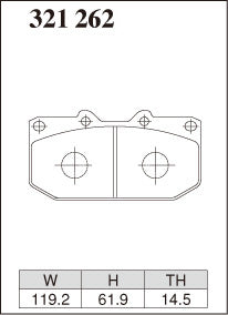 DIXCEL Front Brake Pads - Subaru WRX (GDA/GDB) / Nissan 200sx (S14/S15) / Nissan Skyline (R32/R33/R34)