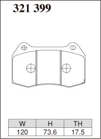 DIXCEL Front Brake Pads - Nissan Skyline GT-R (R32 / R33 / R34)