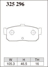 DIXCEL Rear Brake Pads - Nissan Pulsar (N15) / Maxima (A32/A33) / Cefiro (A32) / Bluebird (U13)