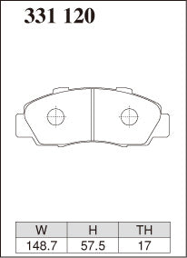 DIXCEL Front Brake Pads - Honda Integra Type R (DC2 98 Spec)
