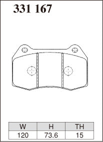 DIXCEL Front Brake Pads - Nissan 350Z (Z33) / Honda Integra Type R (DC5) - Brembo Caliper