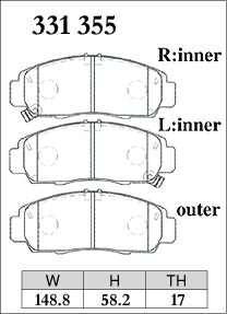 DIXCEL Front Brake Pads - Honda Civic (EU/FB) / Accord (CM/CP) / Stream (RN) / Edix (BE)