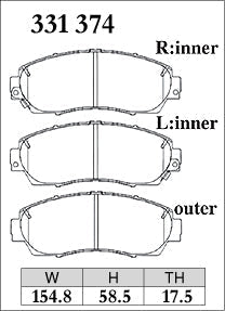 DIXCEL Front Brake Pads - Honda CR-V (RM1/RM4/RW1/RW2)