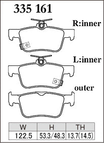 DIXCEL Rear Brake Pads - Honda Civic Type R (FK8 / FL5)