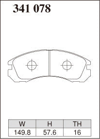 DIXCEL Front Brake Pads - Mitsubishi Lancer Evo I/II/III (CD9A/CE9A) / Evo IV (CN9A) / Evo V/VI RS (CP9A) / Evo VII/VIII/IX RS (CT9A) / Evo X RS (CZ4A) - Non-Brembo