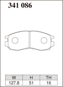 DIXCEL Front Brake Pads - Mitsubishi Lancer (CB/CC/CE) / RVR / Proton Satria GTi / Wira / Persona / M21