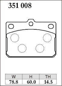 DIXCEL ES Type Front Brake Pads - Mazda RX-3 (S102/S124)