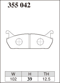 DIXCEL Rear Brake Pads - Mazda MX-5 (NA6C) / 323 (BG)