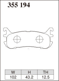 DIXCEL Rear Brake Pads - Mazda MX-5 (NA8C / NB8C)