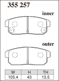 DIXCEL Rear Brake Pads - Mazda RX-8 (SE / FE)
