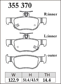 DIXCEL Rear Brake Pads - Mazda 3 (BP) / CX-30 (DM) / MX-30 (DR)
