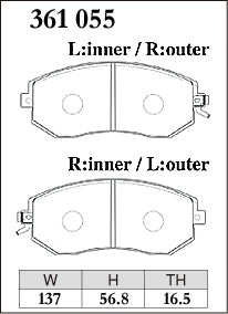 DIXCEL Front Brake Pads - Subaru WRX (GR / GV) / BRZ (ZC6 / ZD8) / Toyota 86 (ZN6) / GR86 (ZN8)