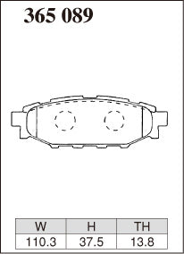 DIXCEL Rear Brake Pads - Subaru WRX (GH/GE/GR) / BRZ (ZC6) / Toyota 86 (ZN6) / Forester (SG/SH/SJ)