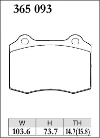 DIXCEL Rear Brake Pads - Subaru WRX STI 2018+ 2-Piston (VAB)