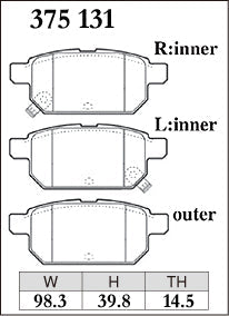 DIXCEL Rear Brake Pads - Suzuki Swift (FZ/AZ) / Vitara (LY) / S-Cross (JY) / Baleno (EW)