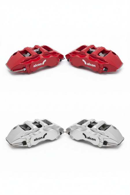 4 Alcon brake calipers - 2 red and 2 silver