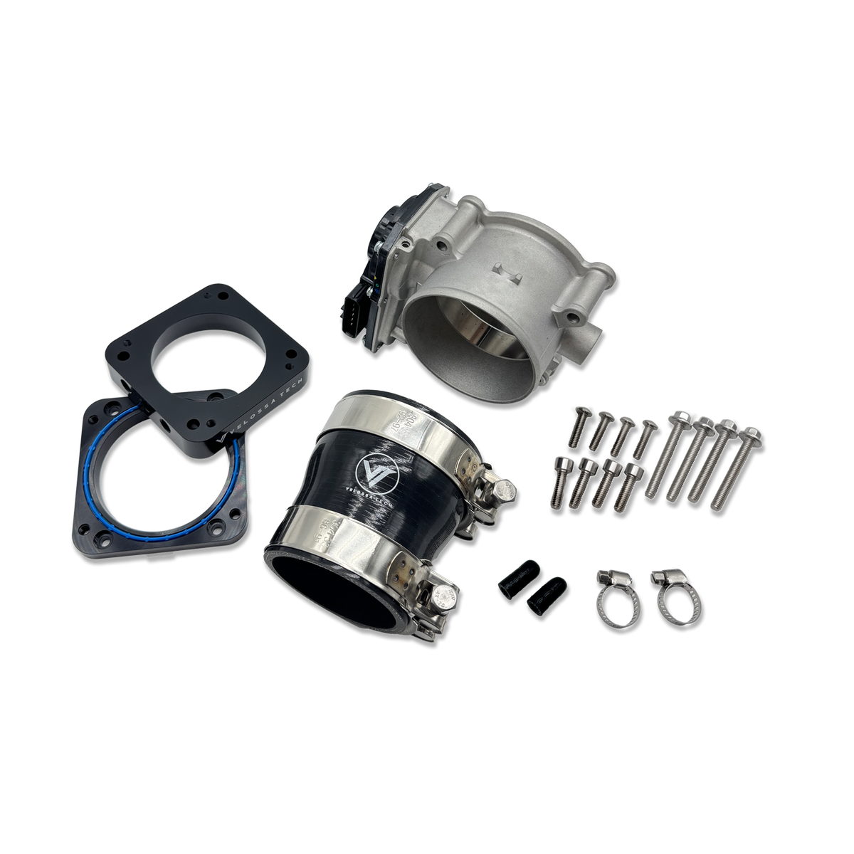 Velossa Tech 76mm KING SIZE Throttle Body and Multi-Plate Adapter Kit | Kia Stinger 3.3T & Genesis G70 3.3T 2017+ — view 5