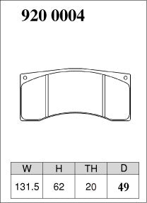 DIXCEL Brake Pads - Alcon CAR49 / TA4+ / CRB343 / CRB332 / CAR23 - 20mm
