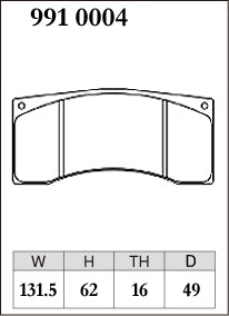 DIXCEL Brake Pads - Alcon CAR49 / TA4+, CRB343 / 332, CAR23 (16mm)