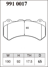 DIXCEL Front Brake Pads - Alcon CAR70 RC6 / Nissan GT-R R35 / Jeep Grand Cherokee SRT