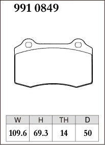 DIXCEL Rear Brake Pads - Commodore (VF) / Falcon (FG/FGX) / Camaro (Gen 5) / SRT (LX/WK2) - Brembo