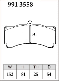 DIXCEL Brake Pads - Alcon CAR89 / CR6420, AP Racing CP9668 (25mm / D54)