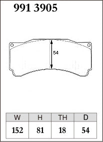 DIXCEL Brake Pads - Brembo Pista / Alcon CAR89 / Alcon TA6+ / AP CP9660 (18mm)