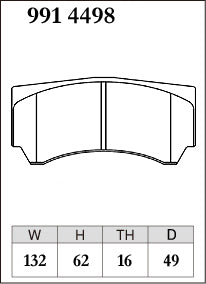 DIXCEL Brake Pads - Alcon CAR98 MONO4 (16mm)