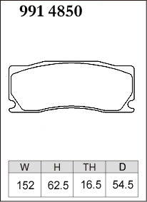 DIXCEL Brake Pads - Alcon CAR97 MONO6 (16mm / 54mm)