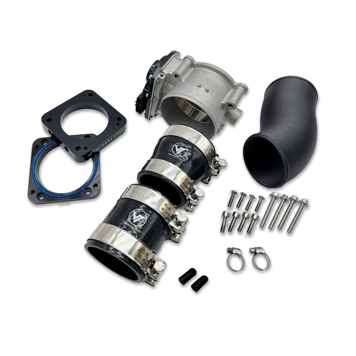 Velossa Tech 76mm KING SIZE Throttle Body and Multi-Plate Adapter Kit | Kia Stinger 3.3T & Genesis G70 3.3T 2017+ — view 4