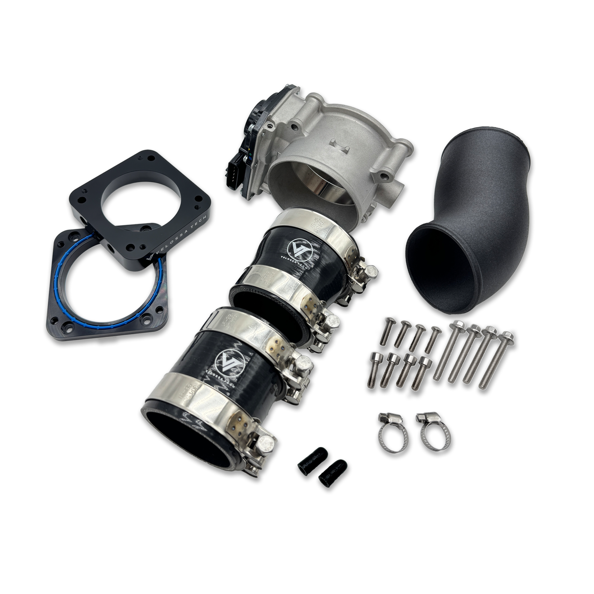Velossa Tech 76mm KING SIZE Throttle Body and Multi-Plate Adapter Kit | Kia Stinger 3.3T & Genesis G70 3.3T 2017+ — view 4
