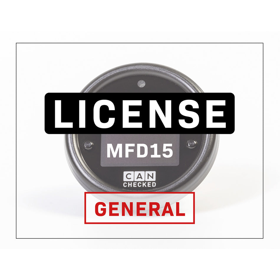 CANchecked License - MFD15 General (LiveLogging, Ethanol, MPP2, CANswitch)