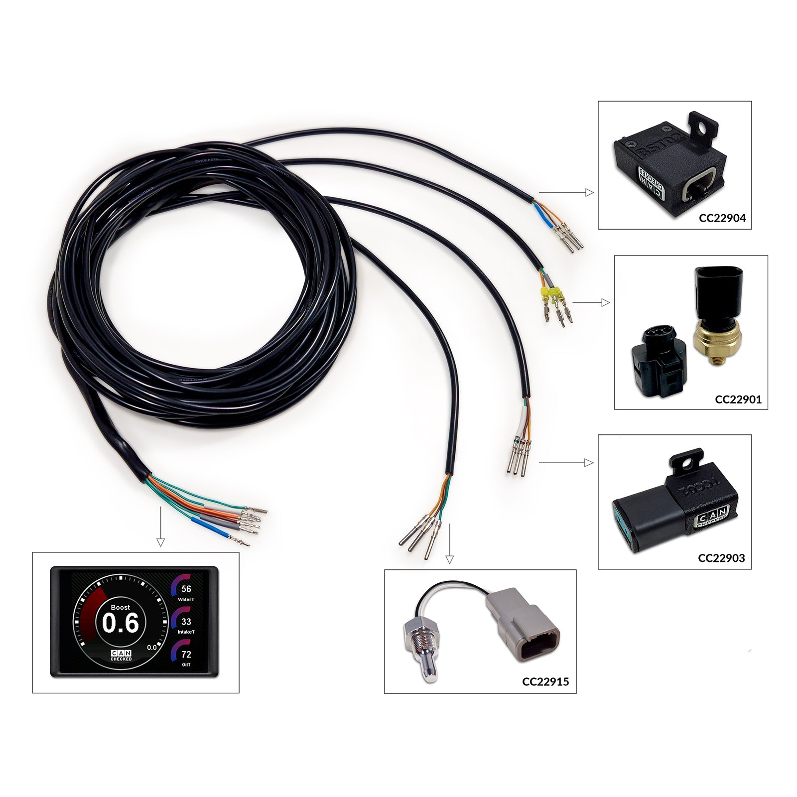 CANchecked ANC04 Compatible Harness Analogue Sensors — view 2