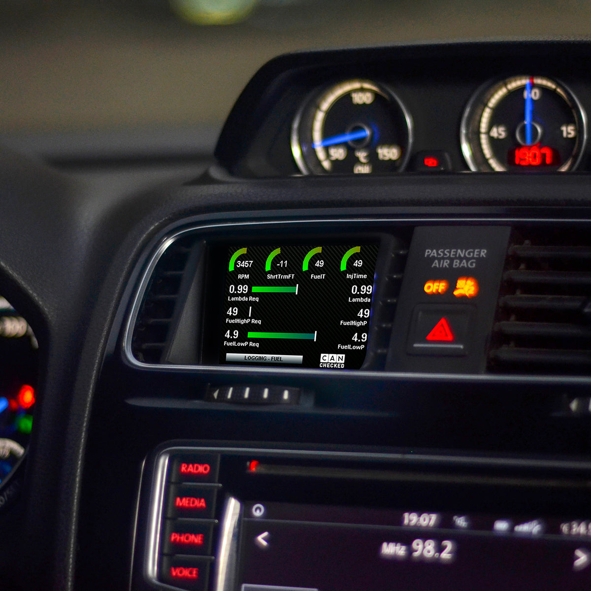 CANchecked MFD32 Gen2 for VW Scirocco MK3 Facelift Eos Type 1F LHD — view 2