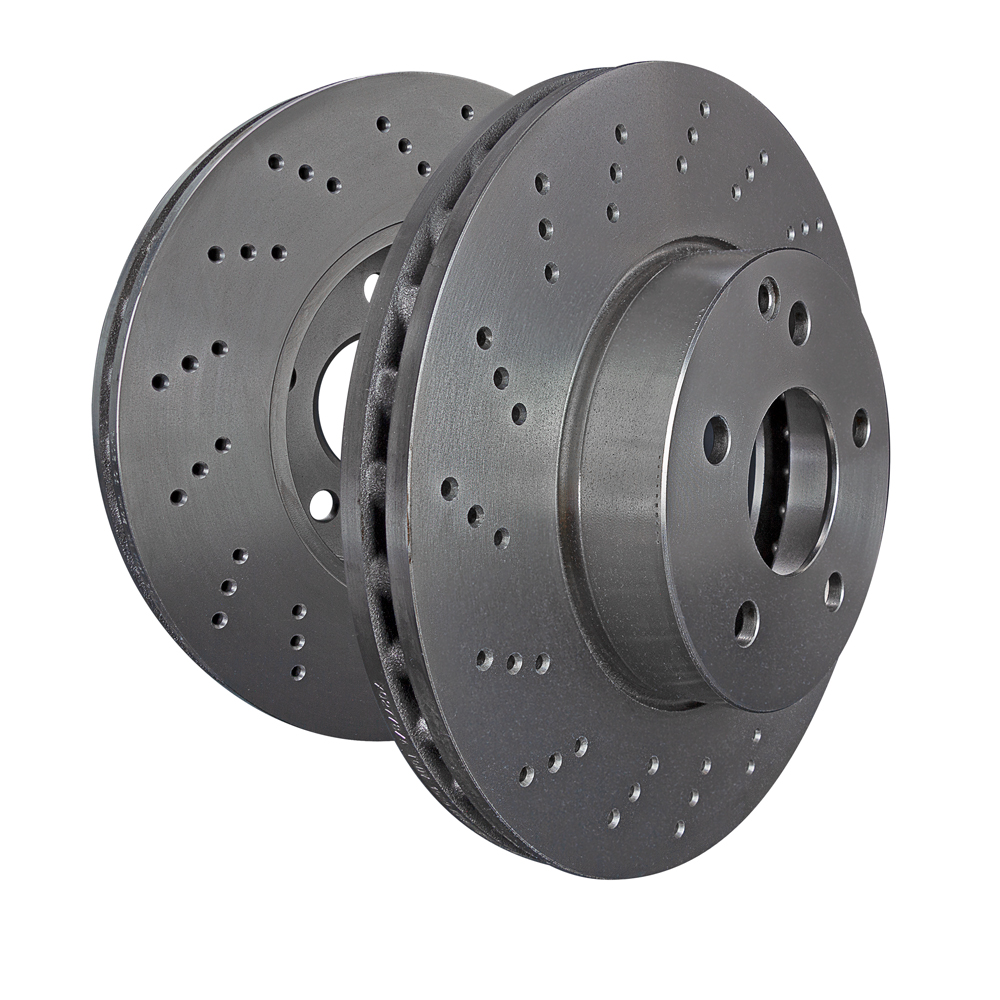 EBC Front Cross-Drilled Brake Rotors - Mercedes-Benz C-Class (S204) / Mercedes-Benz C-Class (W204) (D1529D)