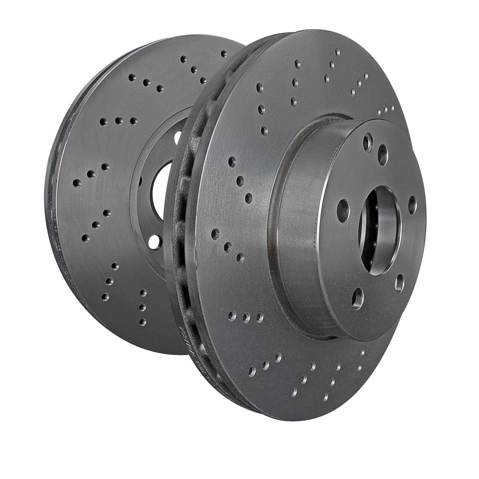EBC Front Cross-Drilled Brake Rotors - Mercedes-Benz C-Class (S204) / Mercedes-Benz C-Class (W204) (D1529D)