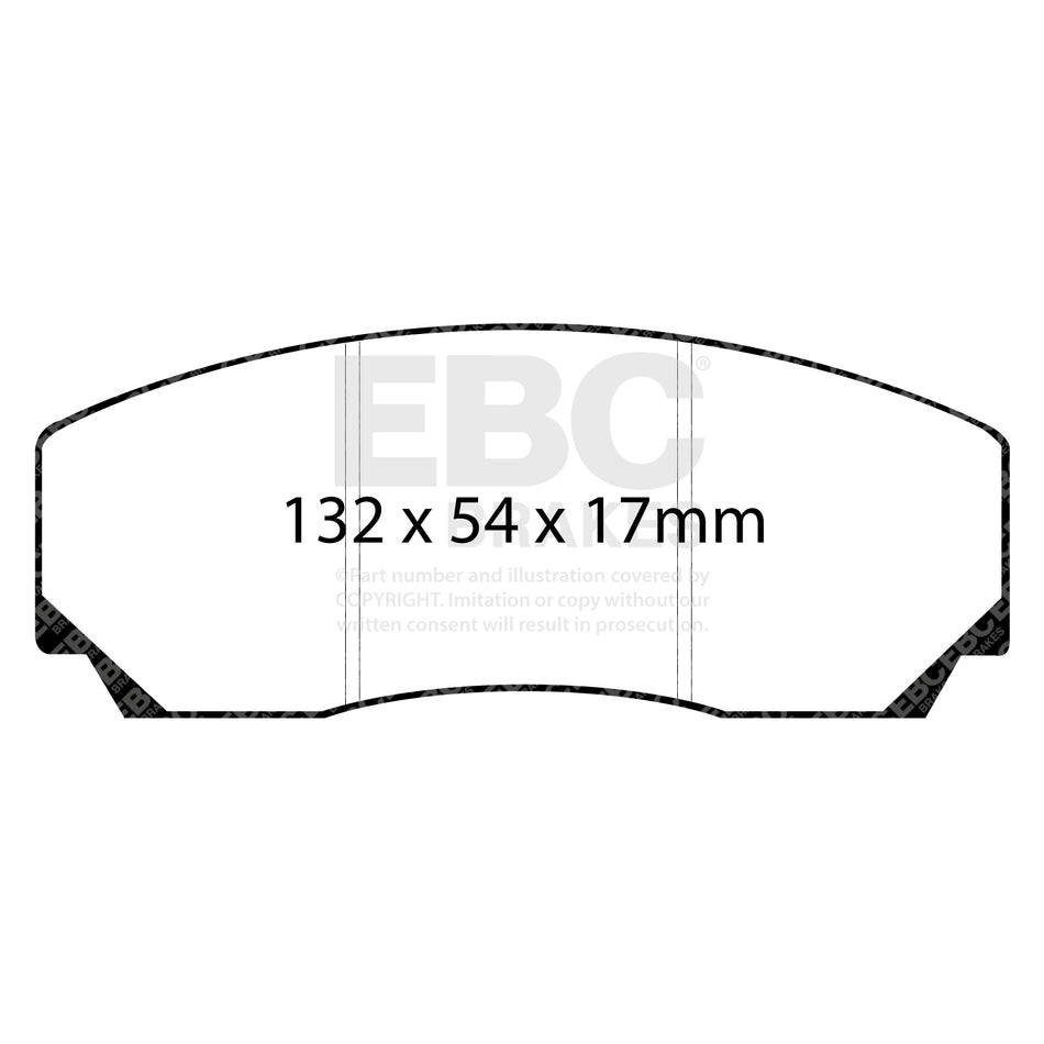 EBC Front BlueStuff Brake Pads - Marcos Mantara / TVR Cerbera (DP5002NDX) — view 2