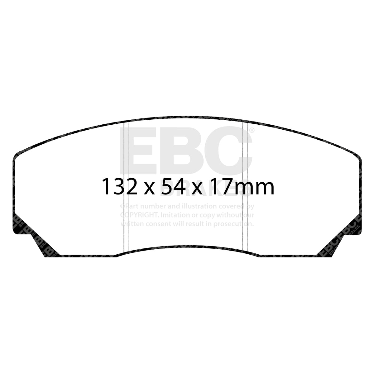EBC Front YellowStuff Brake Pads - Marcos Mantara / TVR Cerbera (DP4002R) — view 2