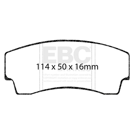 EBC YellowStuff Brake Pads - Ginetta G27 / Lotus Esprit (DP4008R) — view 2