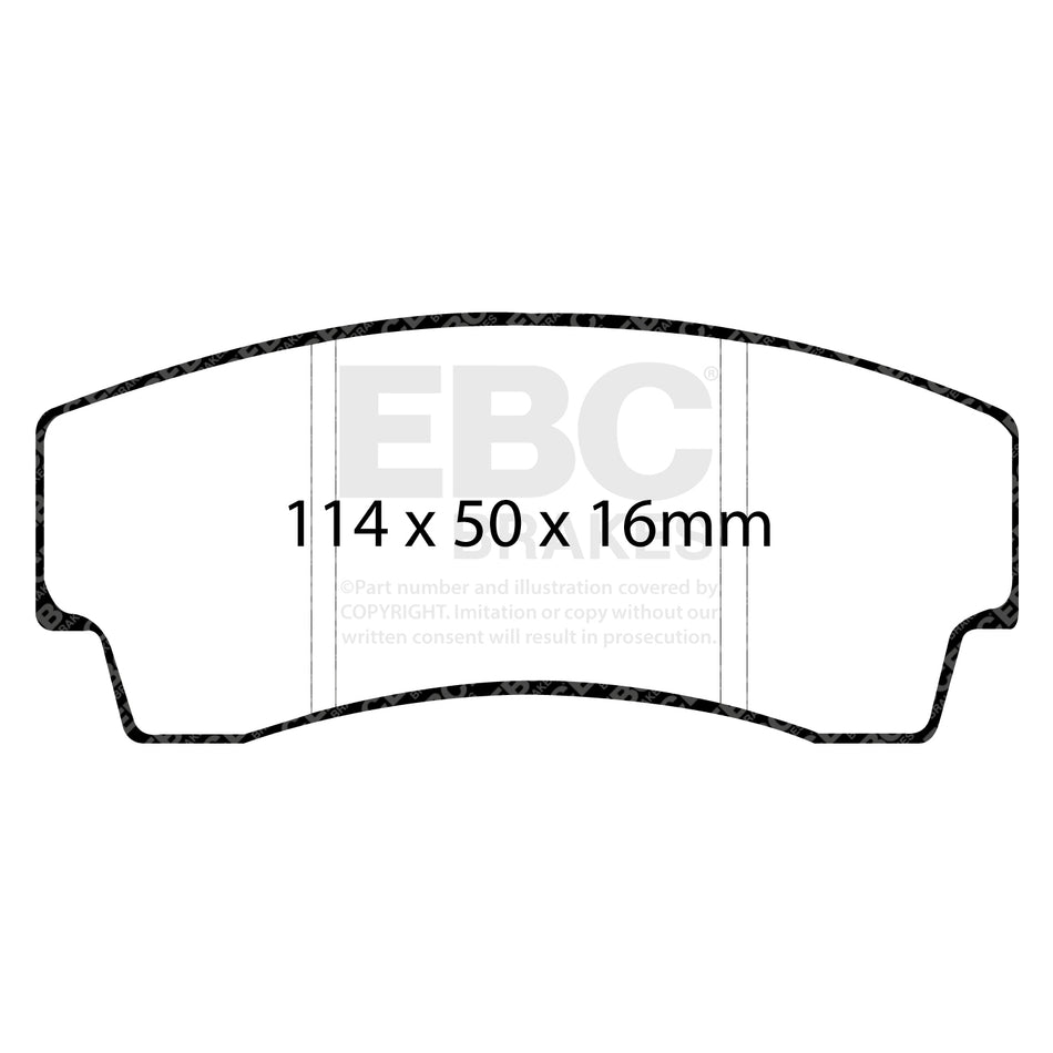 EBC YellowStuff Brake Pads - Ginetta G27 / Lotus Esprit (DP4008R) — view 2