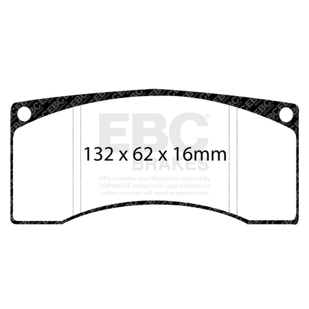 EBC BlueStuff Brake Pads - Ferrari F355 / Ap Racing Cp6271 (DP5016NDX) — view 2